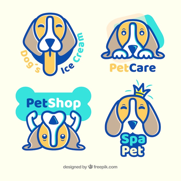 Colección De Logotipos De Perro Vector Gratis 