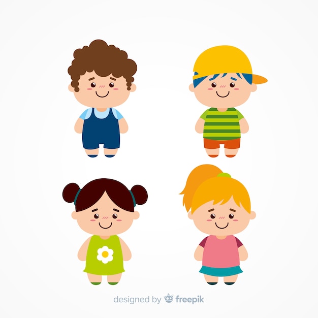 Colección personajes kawaii dibujados a mano | Vector Gratis Colección Personajes Kawaii Dibujados A Mano | Vector Gratis