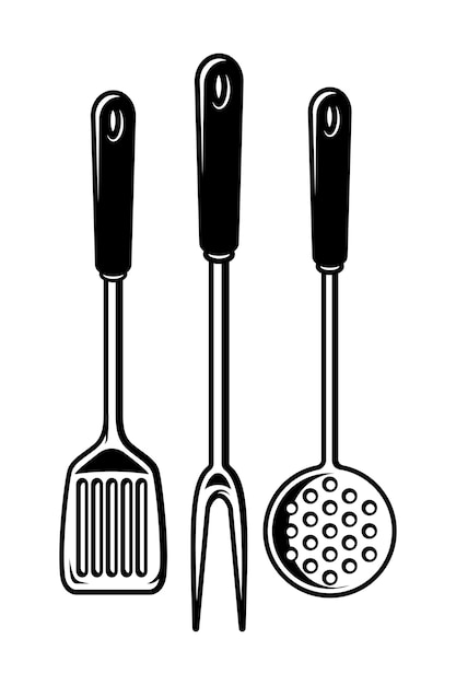 Colección De Utensilios De Cocina Vintage Vector Premium 9451