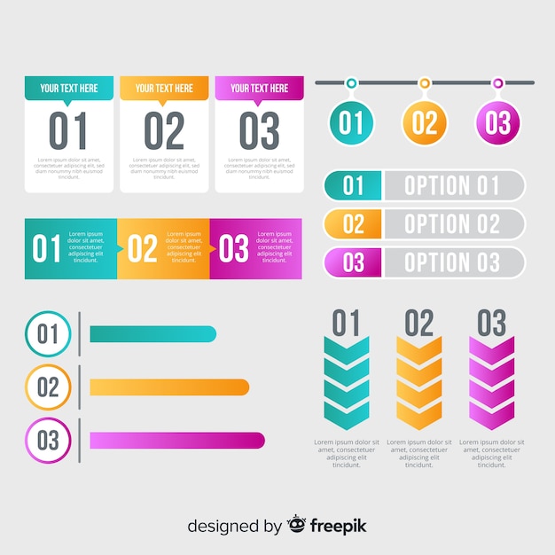 Colecci N De Varios Elementos Infogr Ficos Vector Gratis