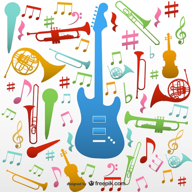 Collage De Instrumentos Musicales Descargar Vectores Gratis 