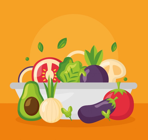 Comida sana fresca | Vector Gratis