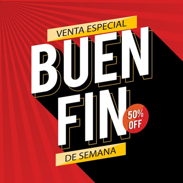 Concepto de banner de buen fin Vector Premium