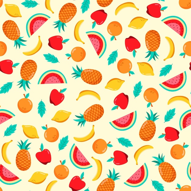 Concepto De Colecci N De Patrones De Frutas Vector Gratis