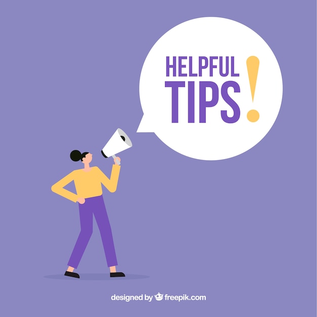 Concepto de consejos con mujer vector gratuito