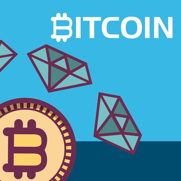 Concepto De Criptomoneda De Bitcoin Vector Premium