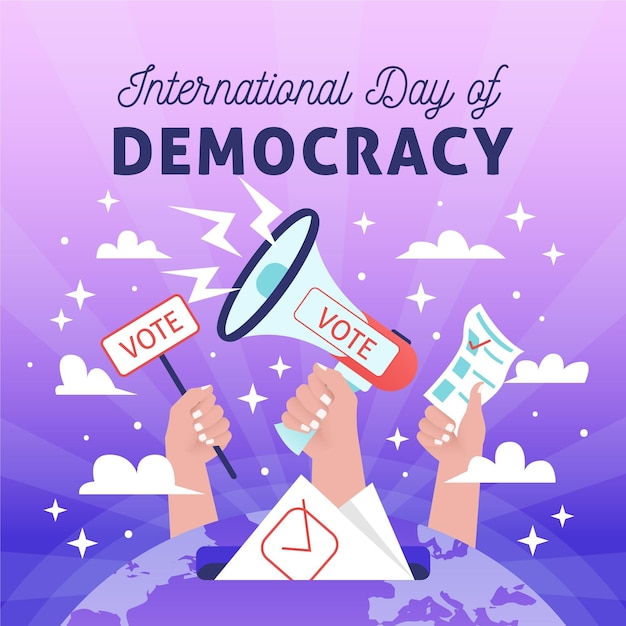 Concepto Del Día Internacional De La Democracia Vector Premium 0689
