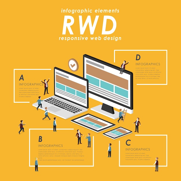 Concepto De Dise O Web Receptivo Con Dispositivos En Estilo Plano