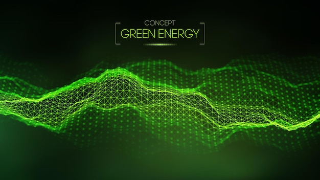 Concepto de energía verde. fondo de tecnología verde de vector