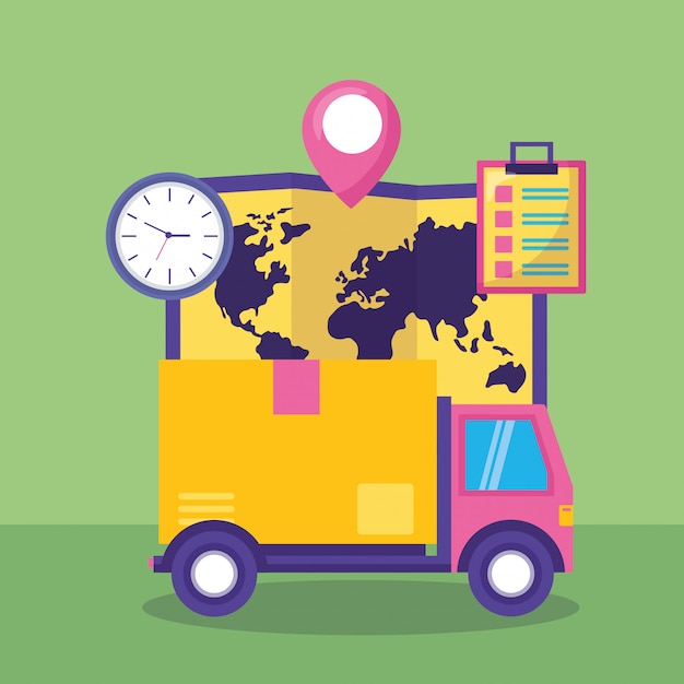 Concepto de entrega rápida vector gratuito