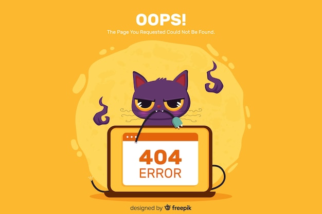 Concepto de fallo técnico para landing page vector gratuito