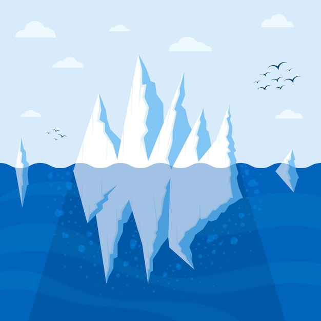 Concepto de ilustración de iceberg Vector Gratis