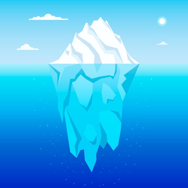 Concepto de ilustración de iceberg Vector Gratis