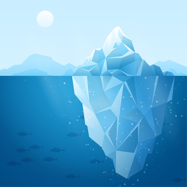 Concepto de ilustración de iceberg Vector Gratis