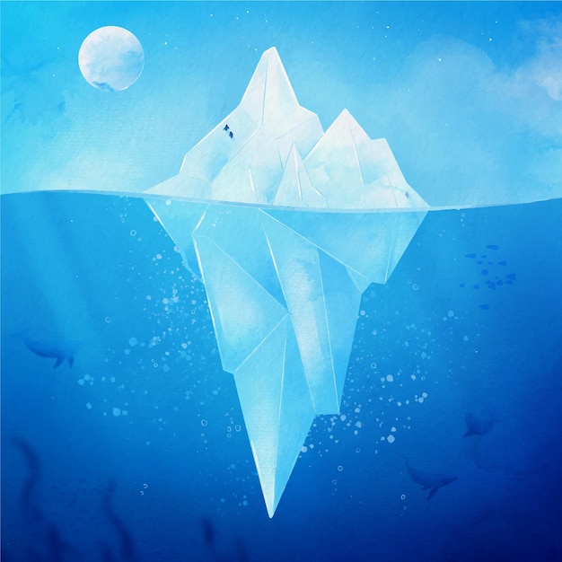 Concepto de ilustración de iceberg Vector Gratis