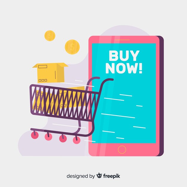 Concepto de landing page de compras online vector gratuito