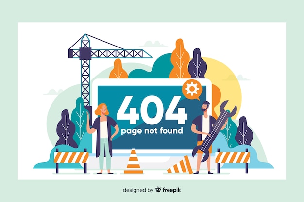 Concepto para landing page de fallo técnico vector gratuito