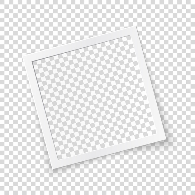 Concepto de marco de imagen girado, único objeto aislado sobre fondo transparente Vector Premium