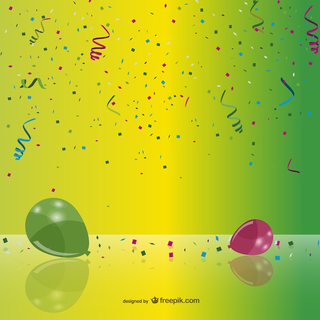 Confeti y globos de fiesta | Descargar Vectores gratis