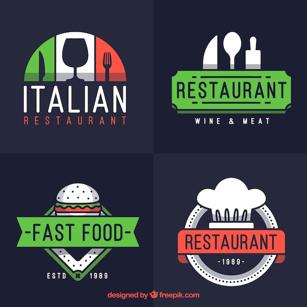 Conjunto De Logos Modernos Para Restaurante Italiano | Descargar ...