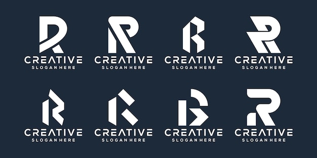 Conjunto De Dise O De Logotipo Letra R Vector Premium