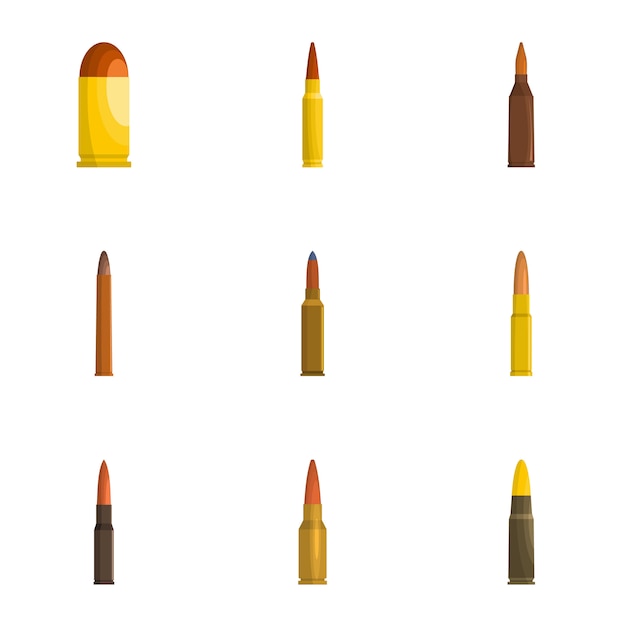 Conjunto de iconos de shell, estilo de dibujos animados Vector Premium