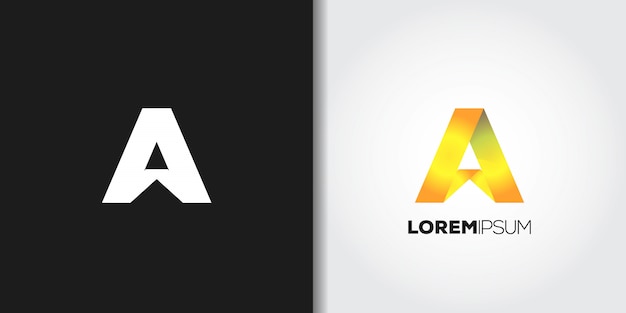 Conjunto De Logotipo Letra A Vector Premium