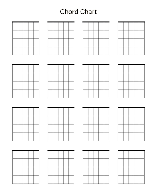 Conjunto De Tabla De Acordes. Diagrama De Acordes. Ilustración ...