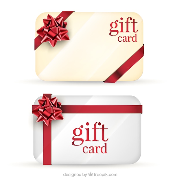 Conjunto de tarjetas de regalo Vector Gratis