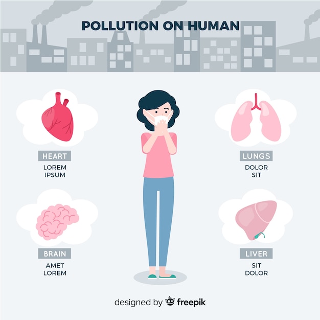 Contaminaci N En Cuerpo Humano Infograf A Vector Gratis