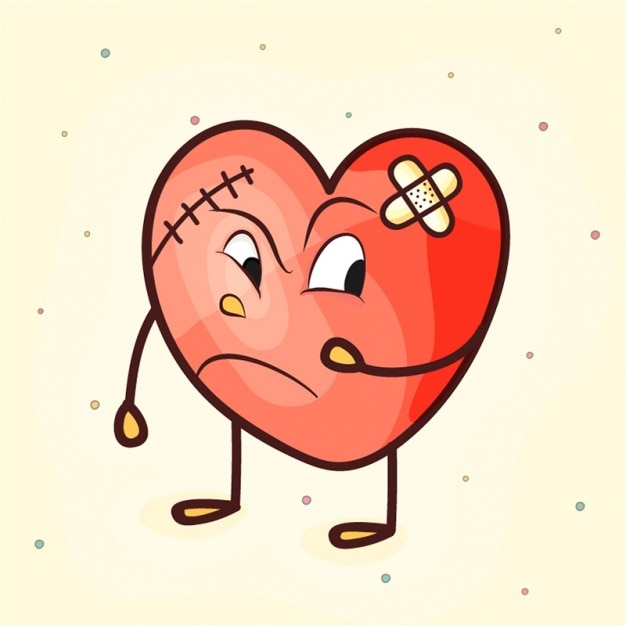 Corazón Herido Para El Día De San Valentín Descargar Vectores Premium