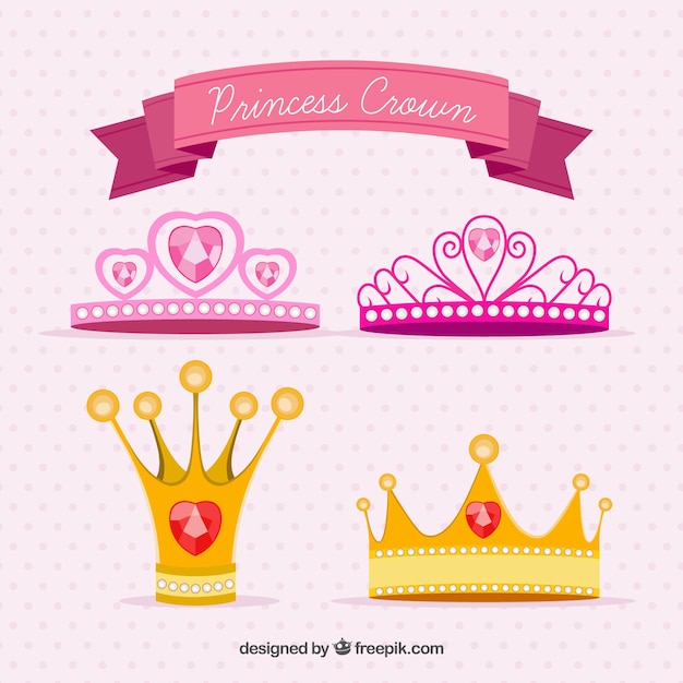 corona princesa vector gratis