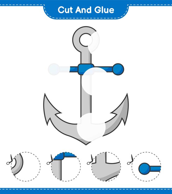 Corta y pega corta partes de anchor y pégalas juego educativo para