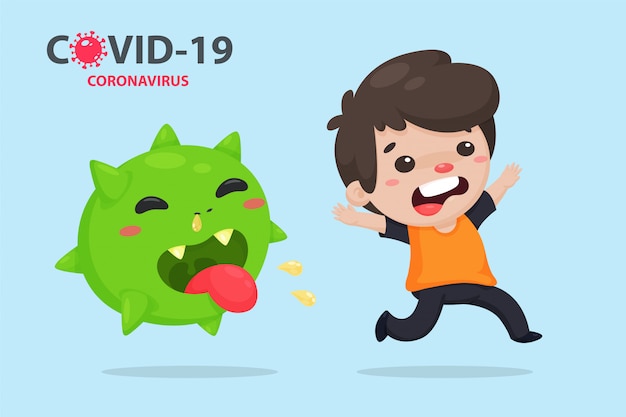 Covid-19 o coronavirus. caricatura china enferma de gripe que se ...