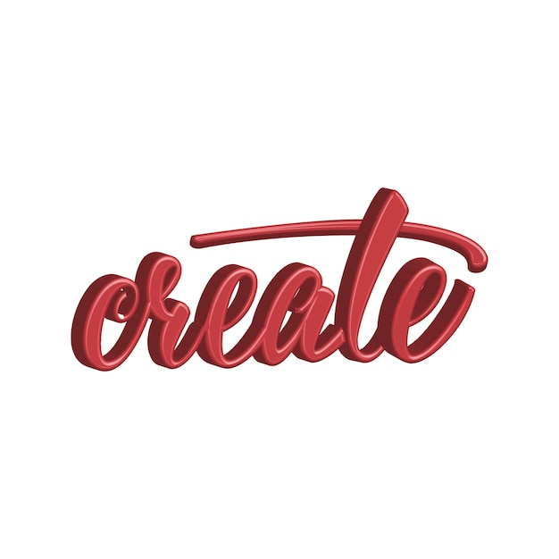 Download Crear diseño de letras 3d | Vector Premium