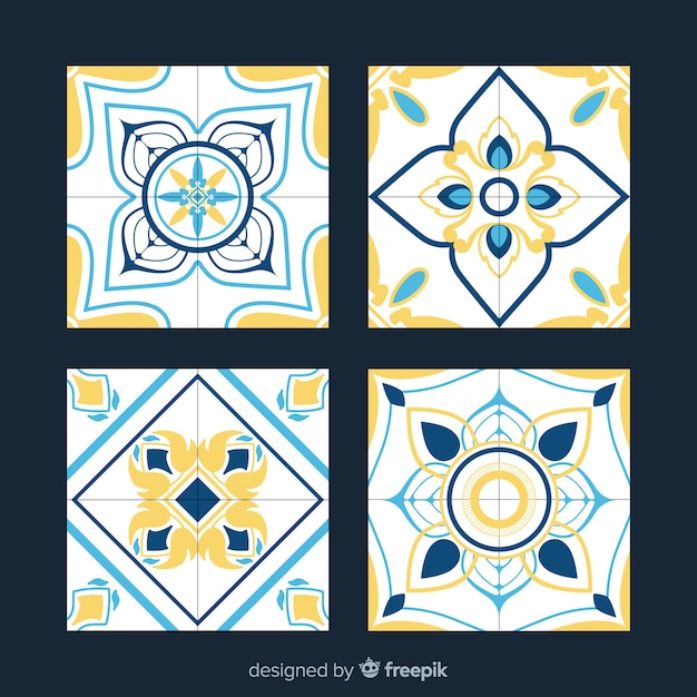 Creativo Conjunto De Azulejos Vector Gratis