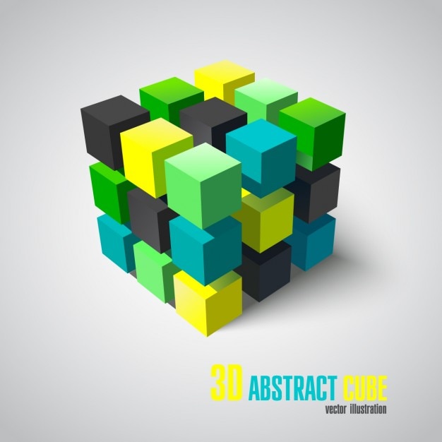 Download Cubo abstracto en 3d | Descargar Vectores gratis