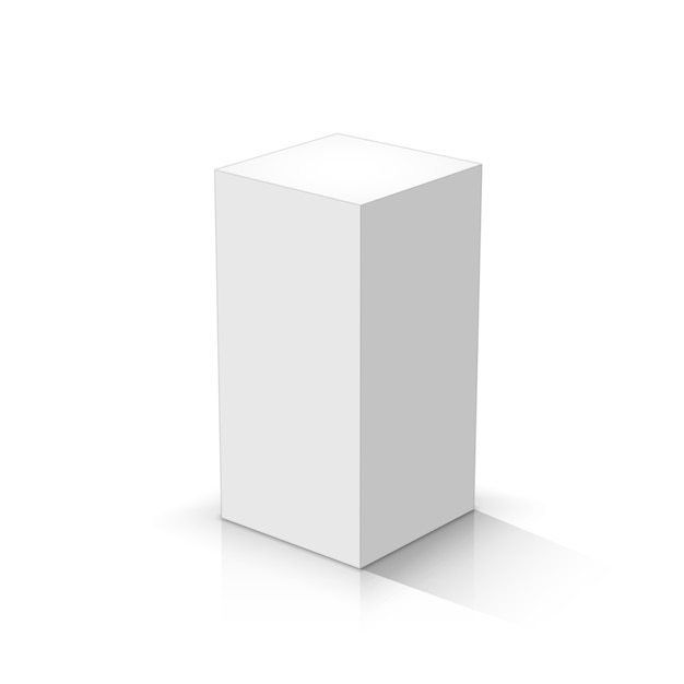 Cuboide Blanco Vector Premium