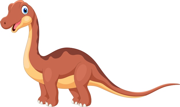 Cute Dibujos Animados De Brontosaurio Vector Premium