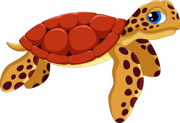 Descarga Vector De Cute Dibujos Animados De Tortugas Marinas | Images ...