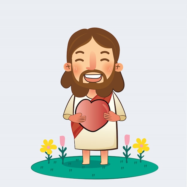 Dale tu corazón a jesús | Vector Premium