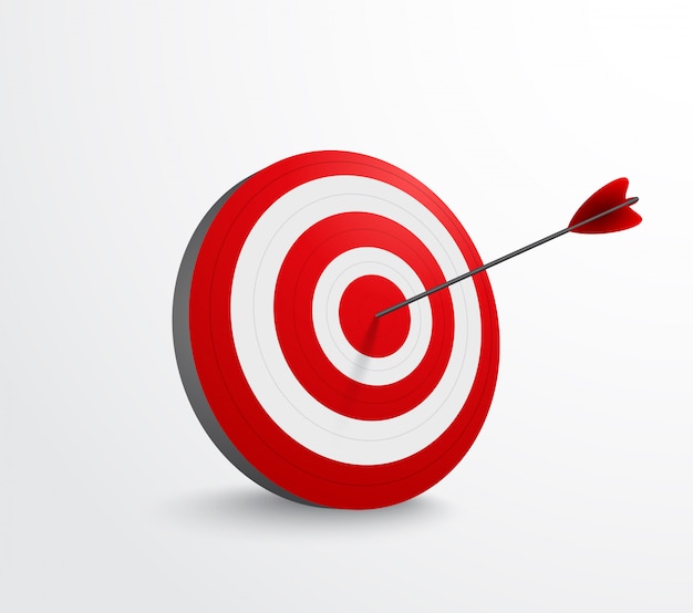 Dart target con flecha Vector Premium