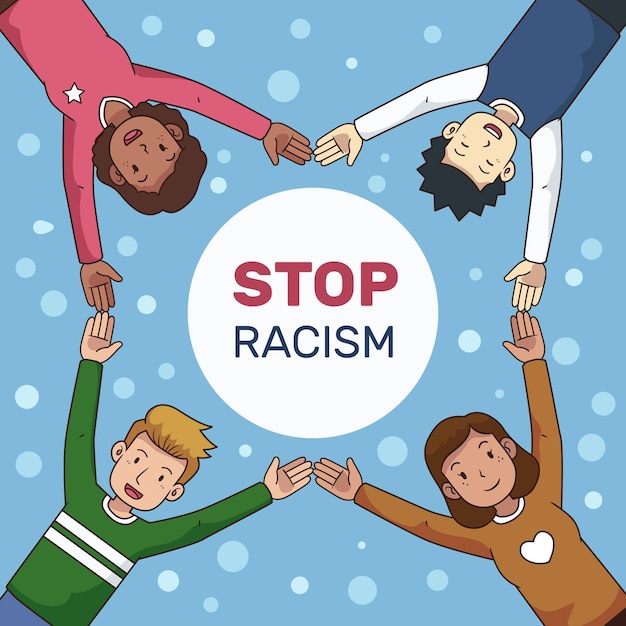 Detener El Dise O De Ilustraci N De Racismo Vector Gratis