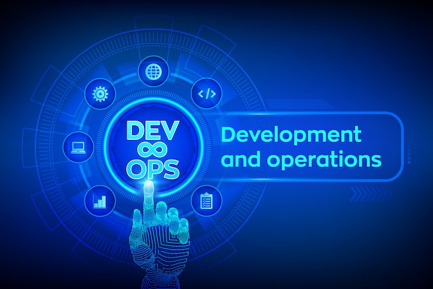 Devops fondo ágil de desarrollo y optimización | Vector Premium