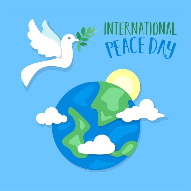 Día internacional de la paz mundial Descargar Vectores Premium
