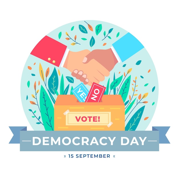 Día Internacional De La Democracia Con Apretón De Manos Vector Gratis 1168