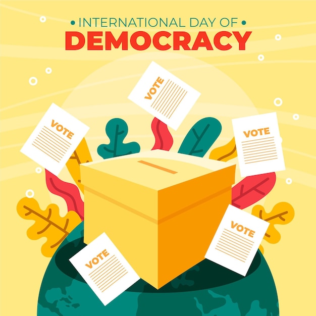 Día Internacional De La Democracia Con Votación Vector Gratis 3877