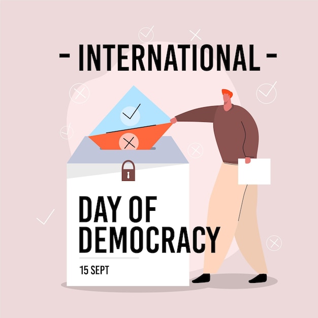 Día Internacional Ilustrado De La Democracia Vector Gratis 1538