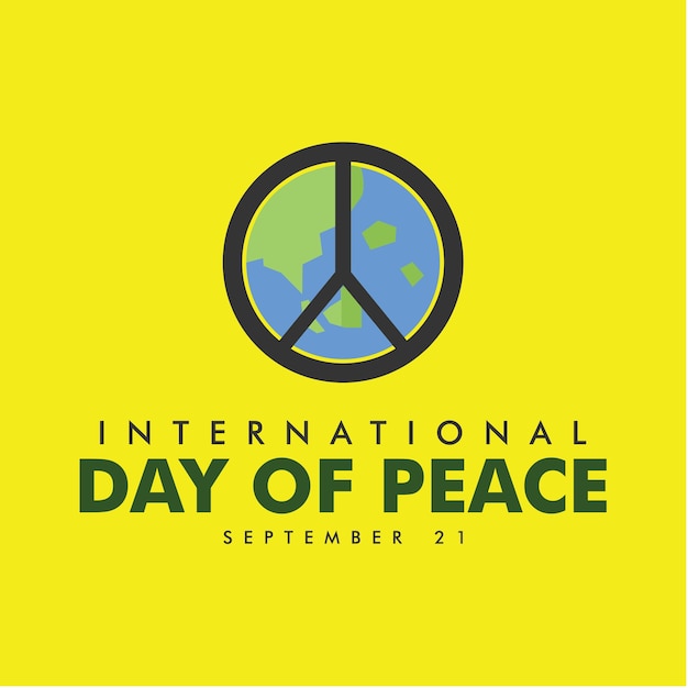 Día internacional de la paz vector plantilla diseño | Vector Premium