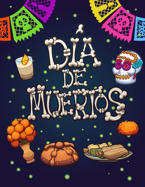 Dia de los muertos Descargar Vectores Premium